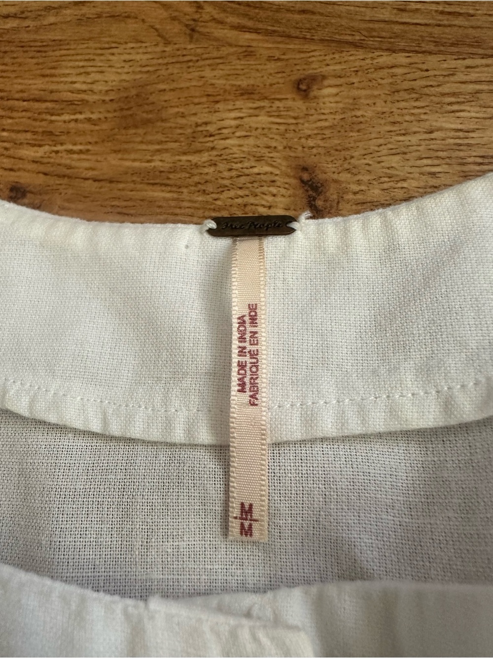 Free People White Button Front Dress M Cotton Linen - Picture 4 of 16